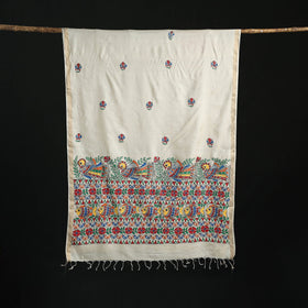 Handpainted madhubani handloom tussar cotton dupatta 36