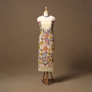 Handpainted srikalahasti bangalore silk pen kalamkari