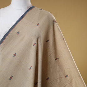 Beige - handspun handloom natural dyed cotton buti
