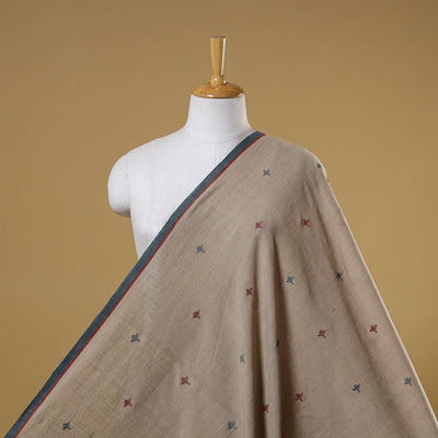 Beige - handspun handloom natural dyed cotton buti