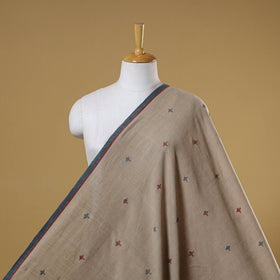 Beige - handspun handloom natural dyed cotton buti