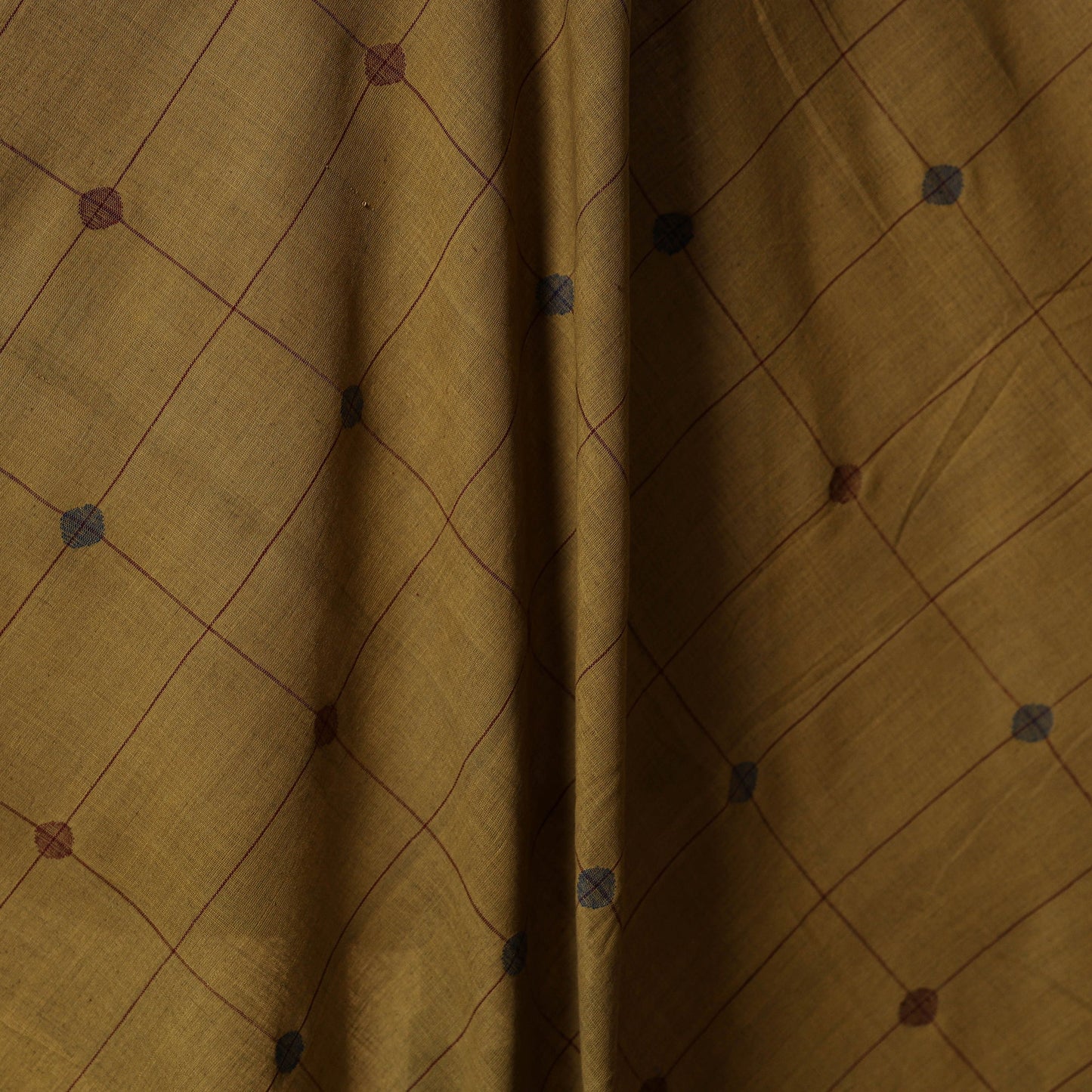 Beige - handspun handloom natural dyed cotton buti
