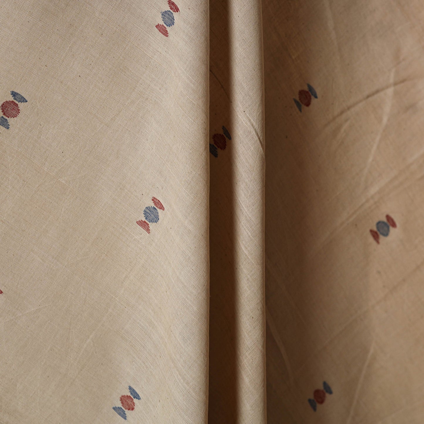 Beige - handspun handloom natural dyed cotton buti