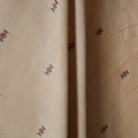 Beige - handspun handloom natural dyed cotton buti