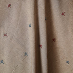 Beige - handspun handloom natural dyed cotton buti