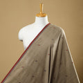 Beige Handspun Handloom Natural Dyed Cotton Jamdani Fabric