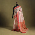 Beige - handwoven cotton begumpuri saree 26 - handcrafted