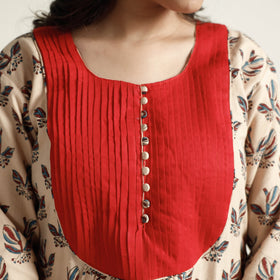 Buy Mangalagiri Block Printed Cotton Kurta with Palazzo Set Online at iTokri.com