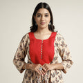 Buy Mangalagiri Block Printed Cotton Kurta with Palazzo Set Online at iTokri.com