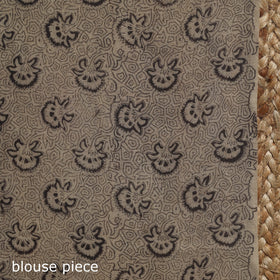 Handwoven natural dyed pedana merino wool kalamkari saree