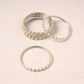  Hapur Flower Beadwork Bangles by Aagaz (Set of 6) 