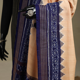 Beige - ikat handloom cotton sambalpuri dupatta 05