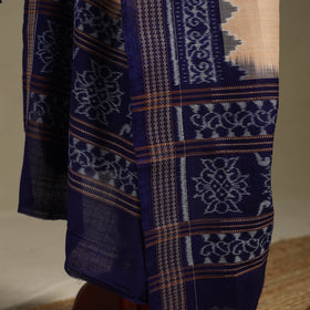 Beige - ikat handloom cotton sambalpuri dupatta 05