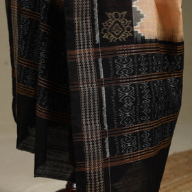 Beige - ikat handloom cotton sambalpuri dupatta 08