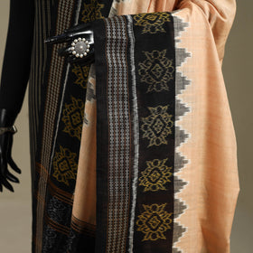 Beige - ikat handloom cotton sambalpuri dupatta 08