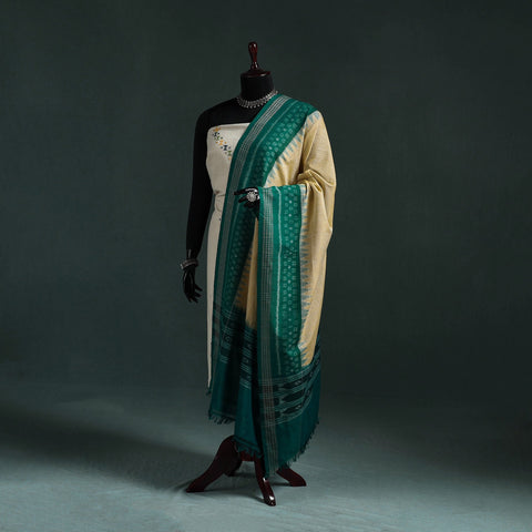 Ikat handloom cotton sambalpuri dupatta 10 - handcrafted