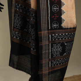 Beige - ikat handloom cotton sambalpuri dupatta 14