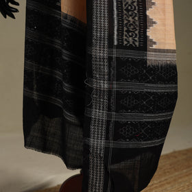 Beige - ikat handloom cotton sambalpuri dupatta 15