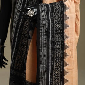 Beige - ikat handloom cotton sambalpuri dupatta 15