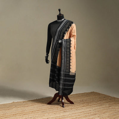 Beige - ikat handloom cotton sambalpuri dupatta 15