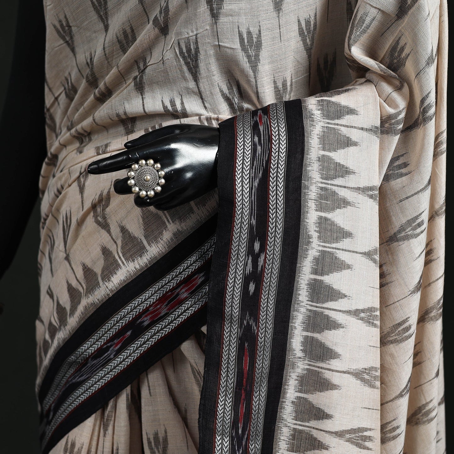 Ikat handloom cotton sambalpuri saree 53 - handcrafted