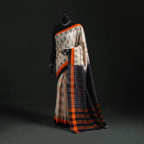 Ikat handloom cotton sambalpuri saree 55 - handcrafted
