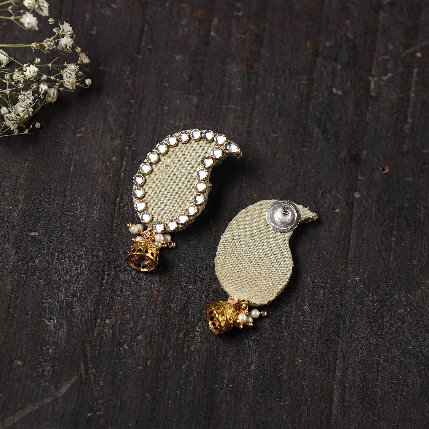 Buy Inaaya Stone Work Fabart Earrings