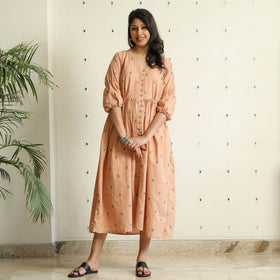 Buy Jacquard Cotton Flared Gher Dress Online at iTokri.com