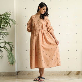 Buy Jacquard Cotton Flared Gher Dress Online at iTokri.com