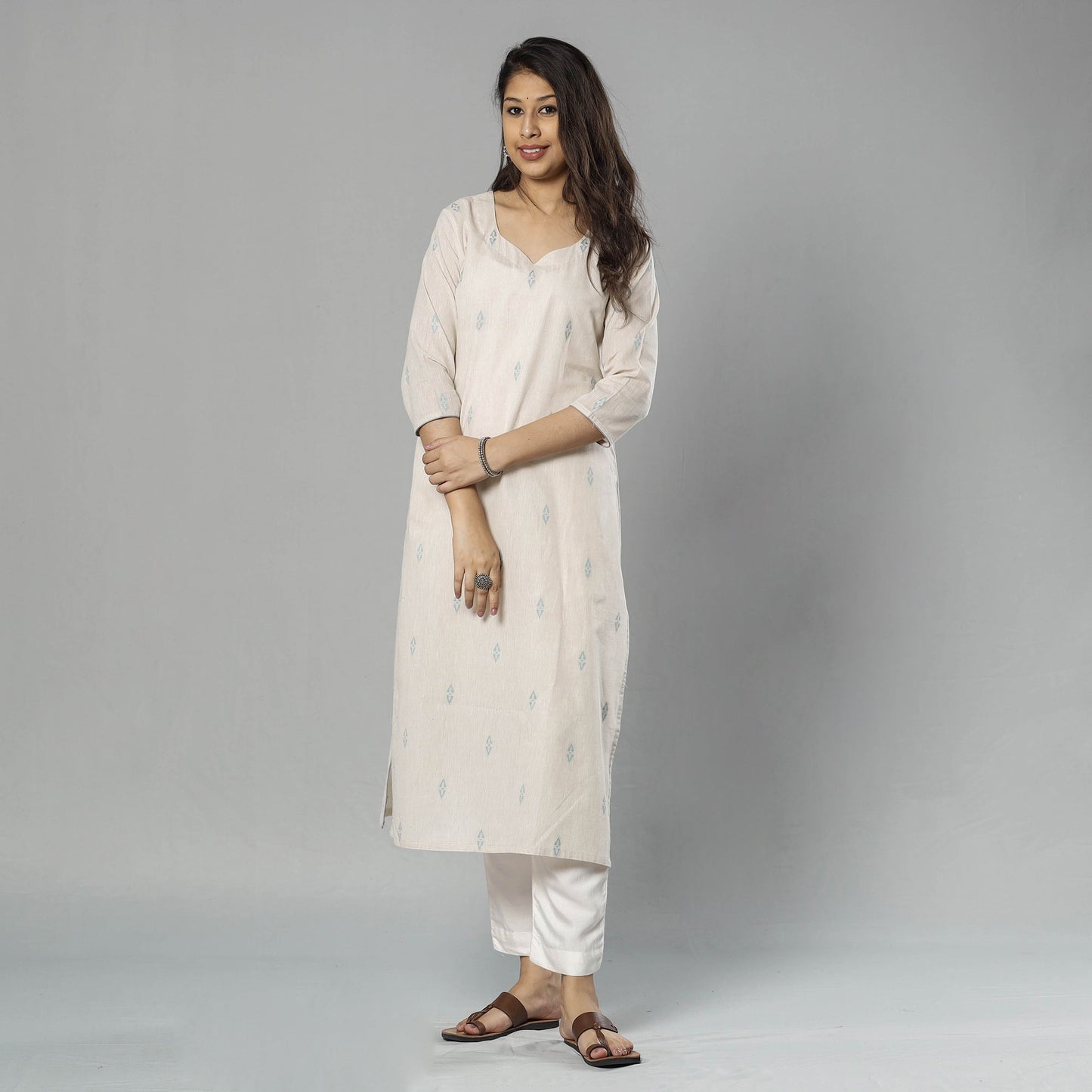 Buy Jacquard Cotton Straight Kurta 12 Online l iTokri.com