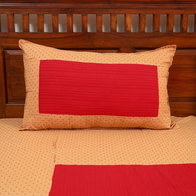 Beige - jacquard patchwork cotton double bed cover