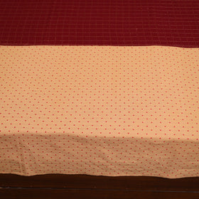Beige - jacquard patchwork cotton double bed cover