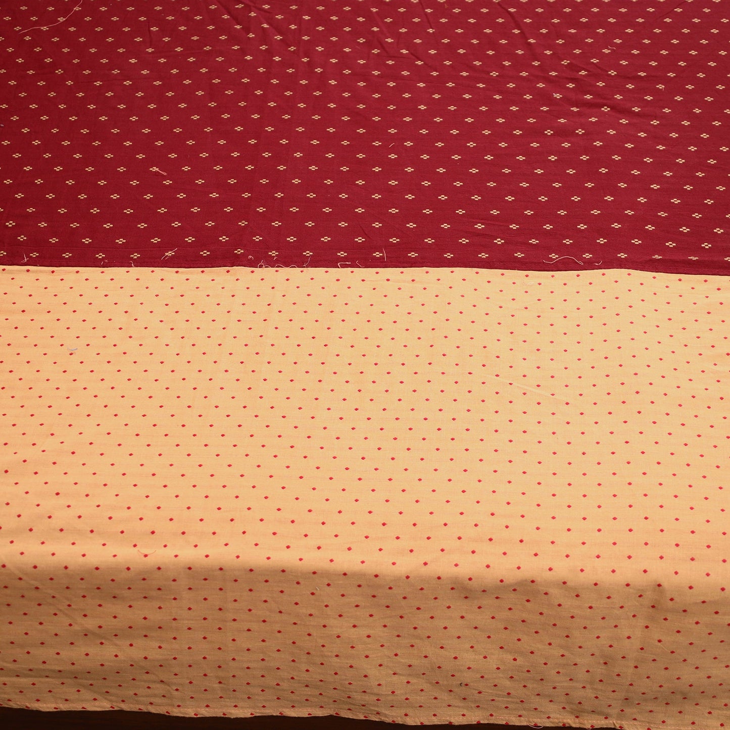 Beige - jacquard patchwork cotton double bed cover