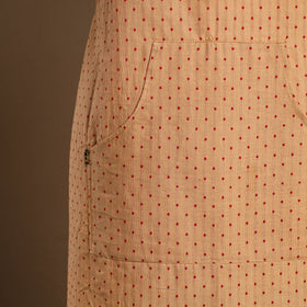 Beige - Jacquard Weave Cotton Apron with Pocket 15