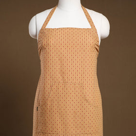 Beige - Jacquard Weave Cotton Apron with Pocket 15