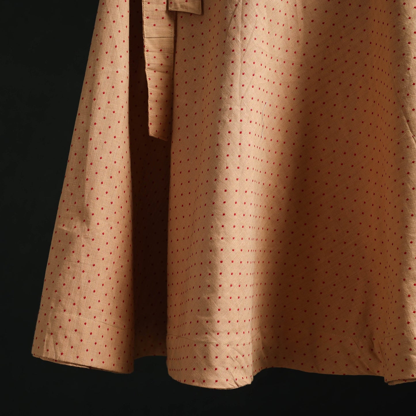 Jacquard weave cotton wrap around skirt 14 - handcrafted