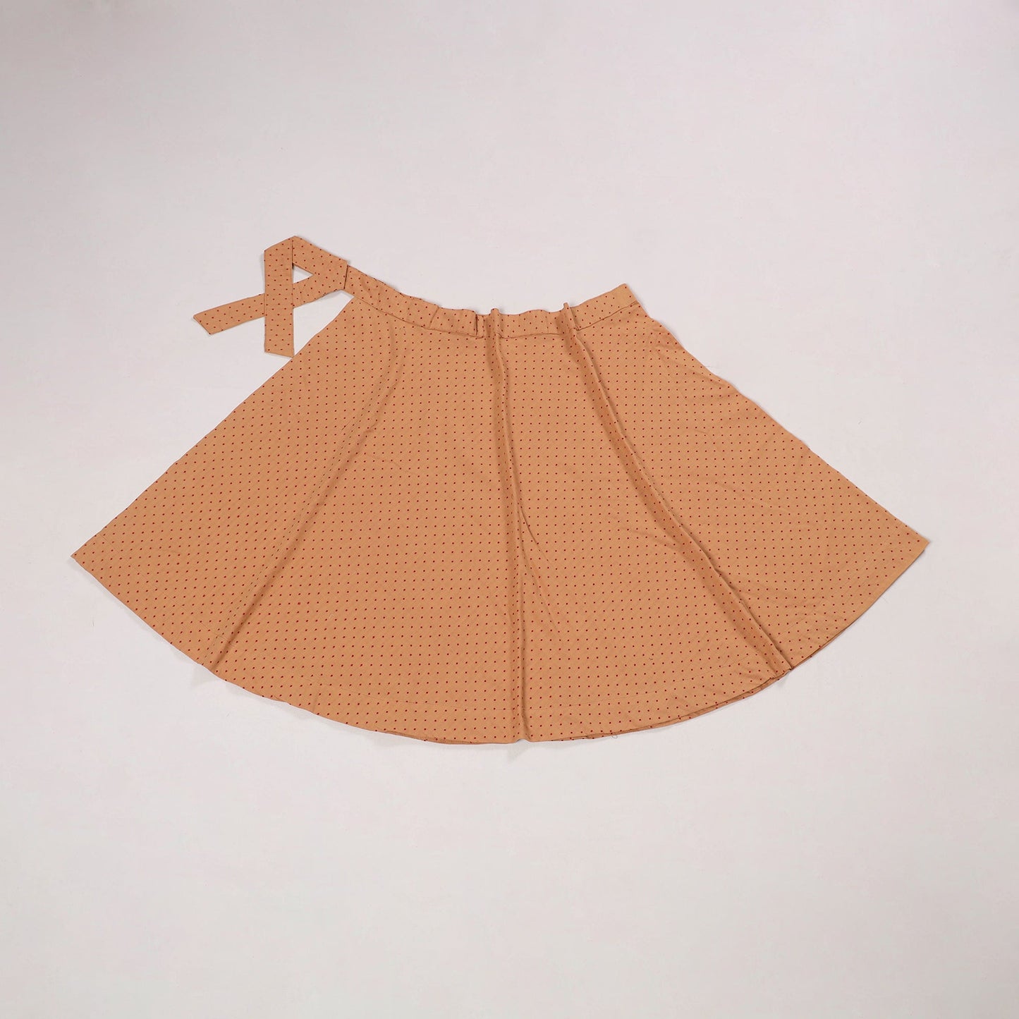 Beige - jacquard weave cotton wrap around skirt 35