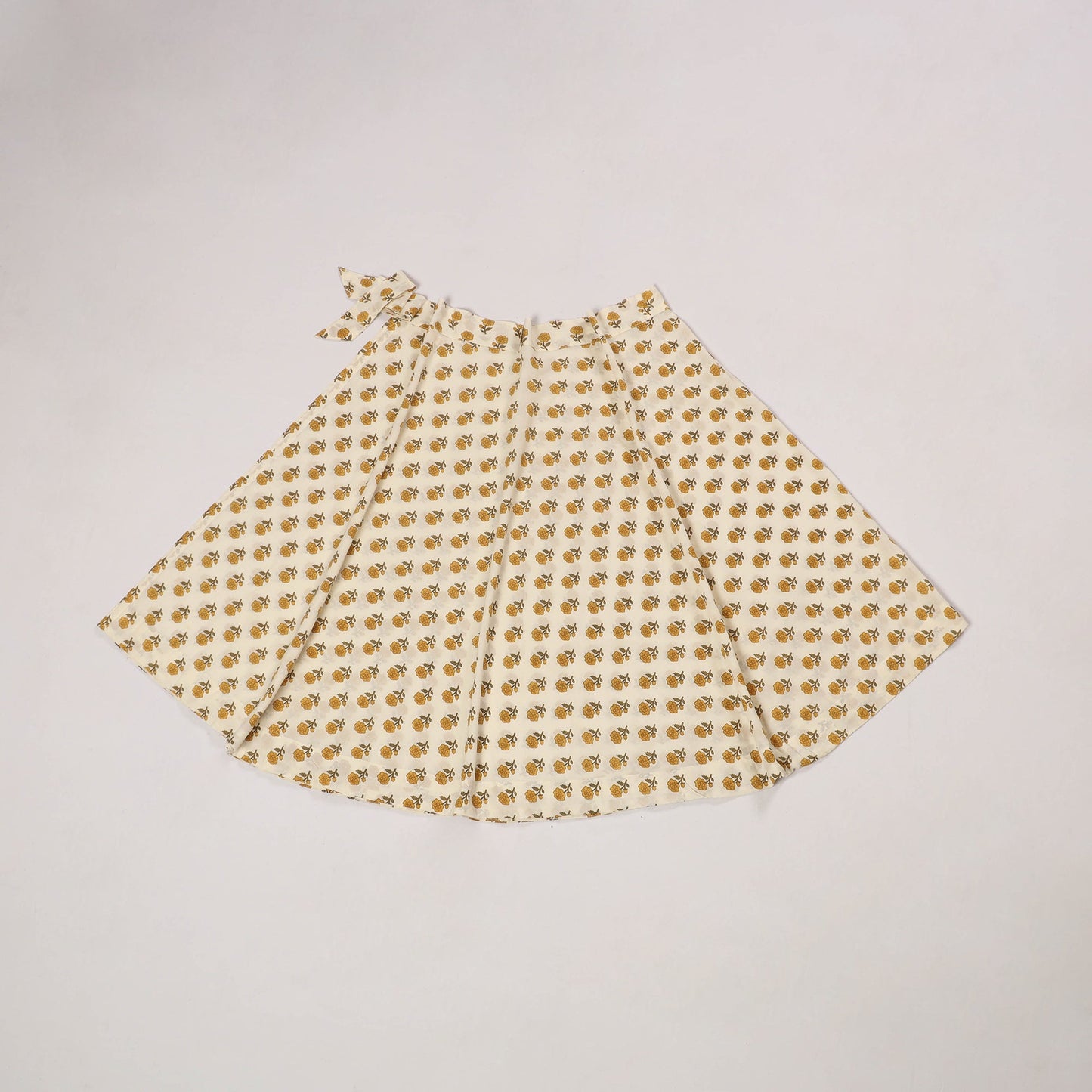 Beige - jaipur cotton wrap around skirt 53 - handcrafted