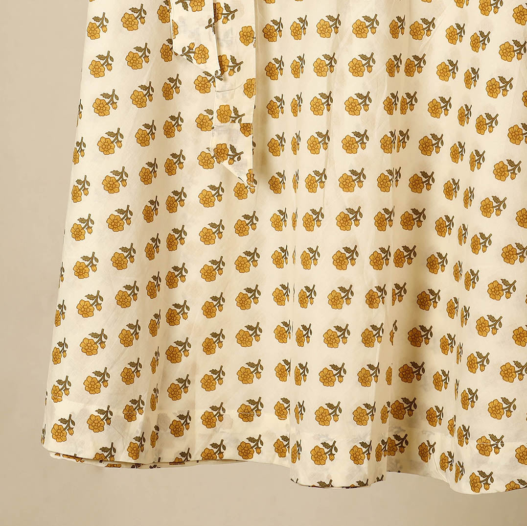 Beige - jaipur cotton wrap around skirt 53 - handcrafted