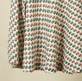 Beige - jaipur cotton wrap around skirt 55 - handcrafted