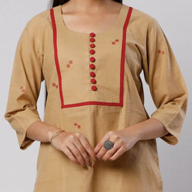  iTokri Casuals - Jamdani Handloom Cotton Short Kurta 