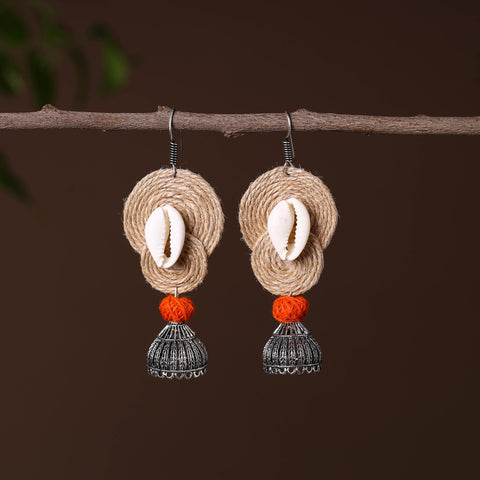  Nikhat German Silver Jute Jhumki Earrings 