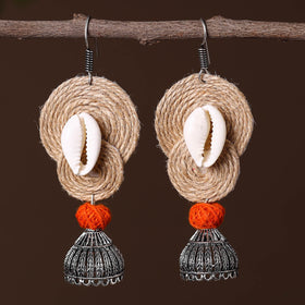  Nikhat German Silver Jute Jhumki Earrings 