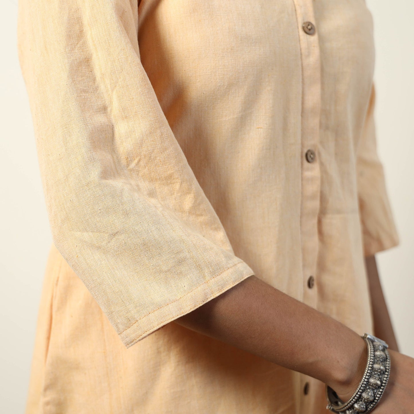 Buy Jhiri Handloom Cotton A-Line Long Kurta Online l iTokri.com