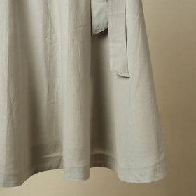 Beige - jhiri handloom plain cotton wrap around skirt 20