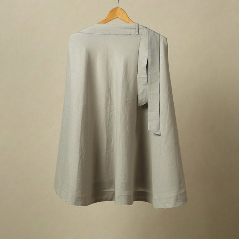 Beige - jhiri handloom plain cotton wrap around skirt 20
