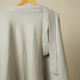 Beige - jhiri handloom plain cotton wrap around skirt 20