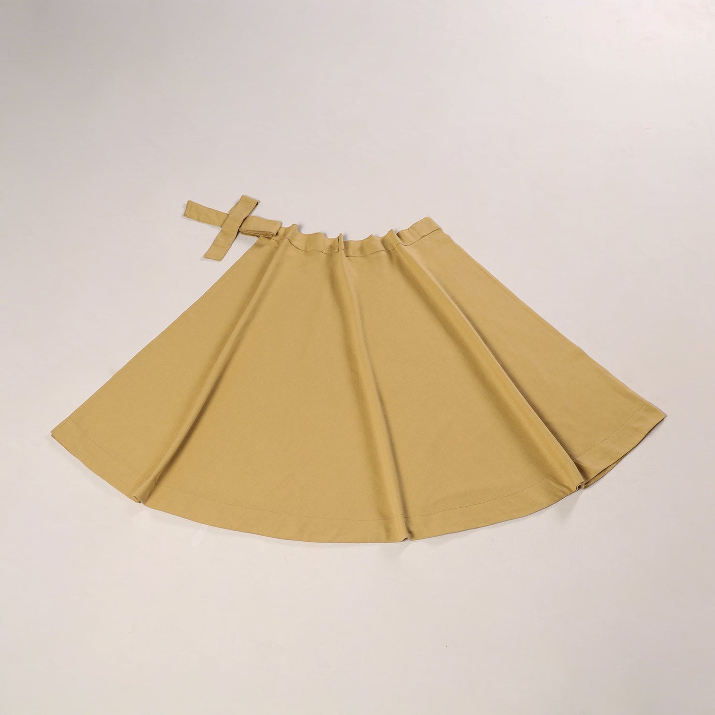 Beige - jhiri handloom plain cotton wrap around skirt 23