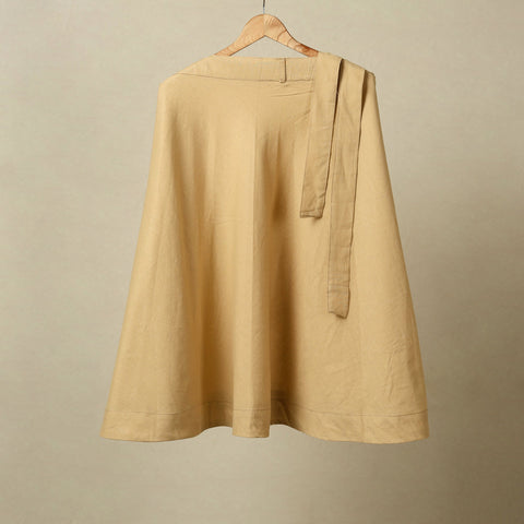 Beige - jhiri handloom plain cotton wrap around skirt 23