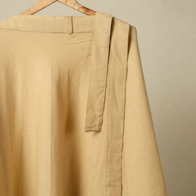 Beige - jhiri handloom plain cotton wrap around skirt 23